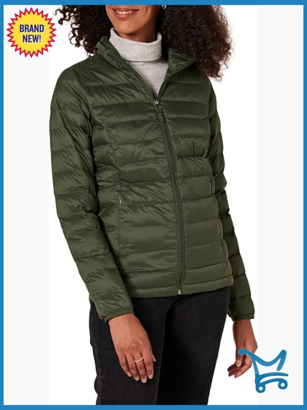 Lightweight Water-Resistant Packable Puffer Jacket Long Sleeve Plus Size